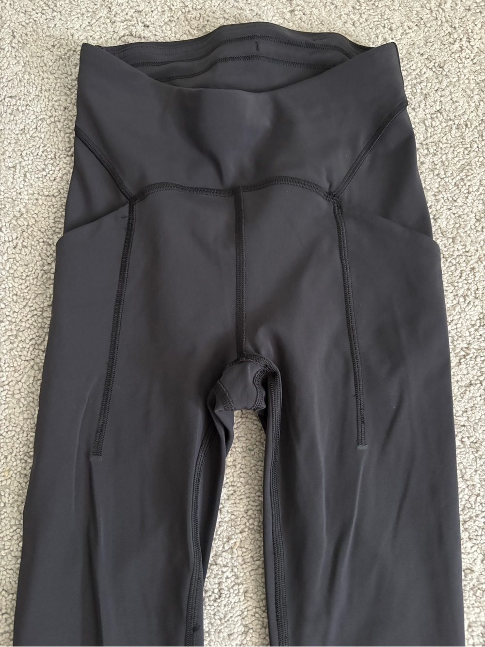lululemon athletica Power Thru High-Rise Leggings, Charcoal, Women’s 2